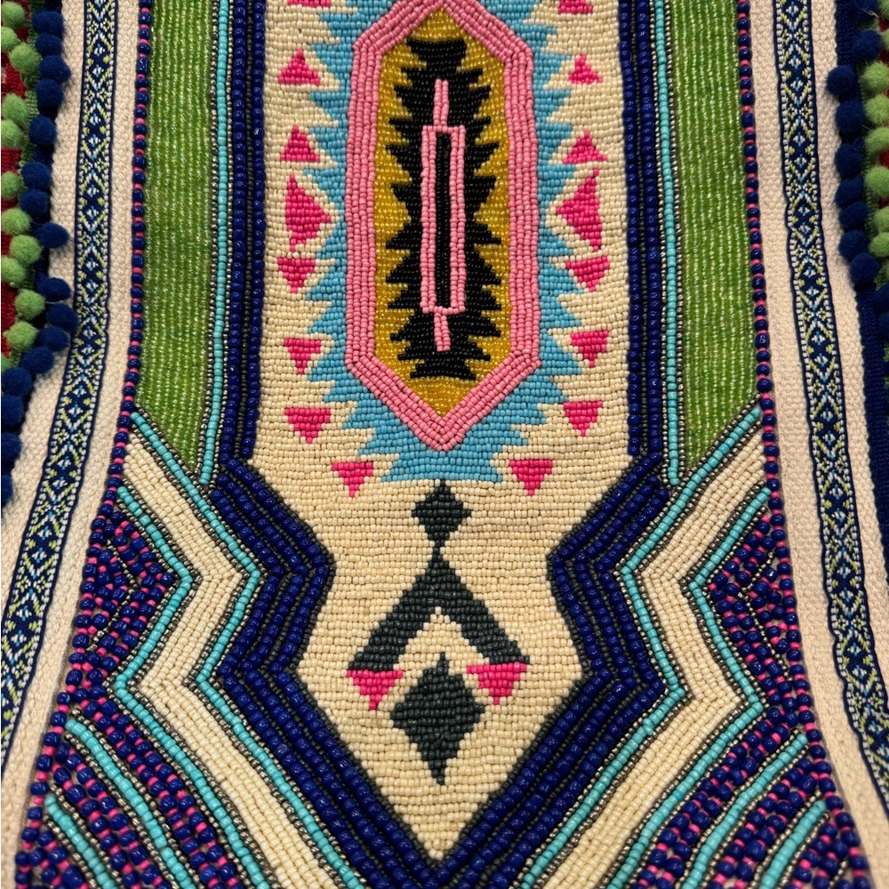 America & Beyond Tribal Hand-Beaded Tote Bag - Picture 3 of 4